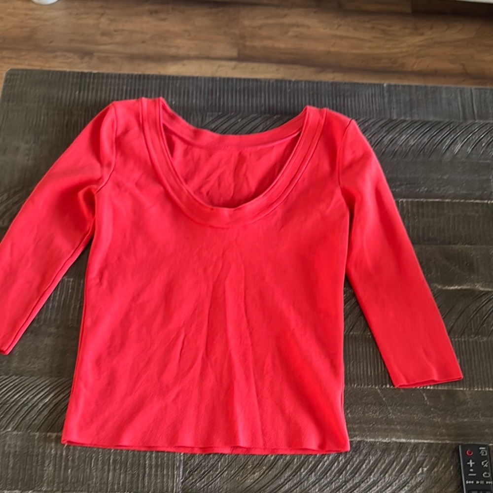 Zara knit vibrant Red Top